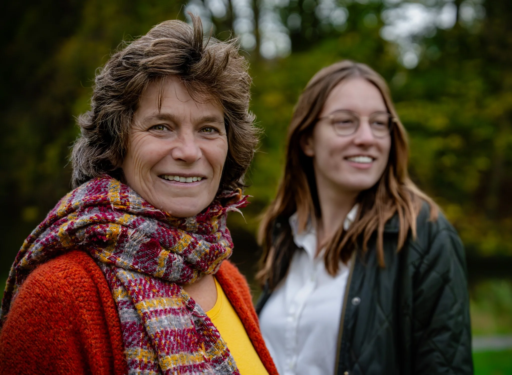 Two generations in an outdoor portrait